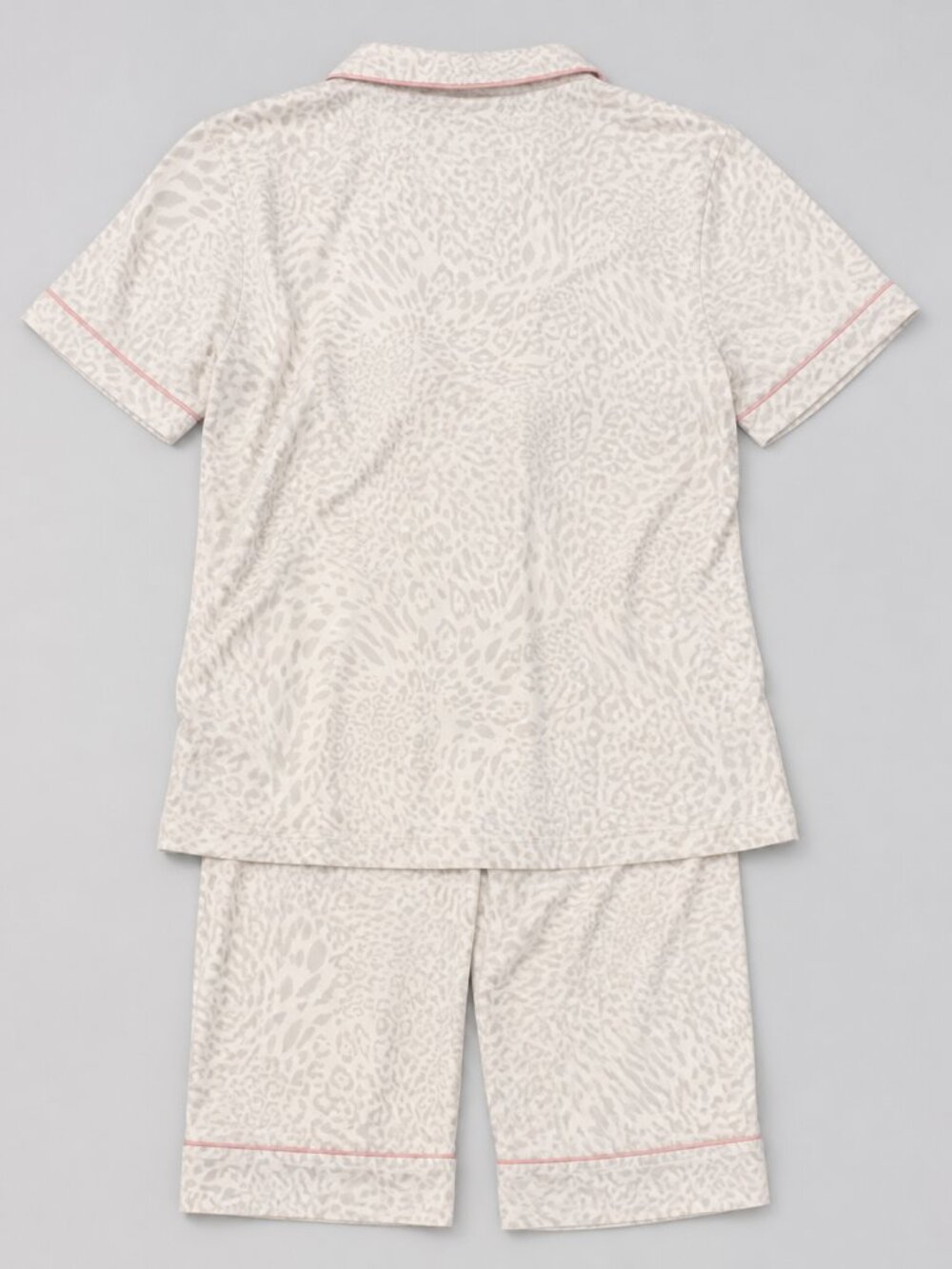 Rae Dunn Gray Abstract Animal Print 2pc Pajama Set S Button Up Jogger Sleepwear - Picture 3 of 6